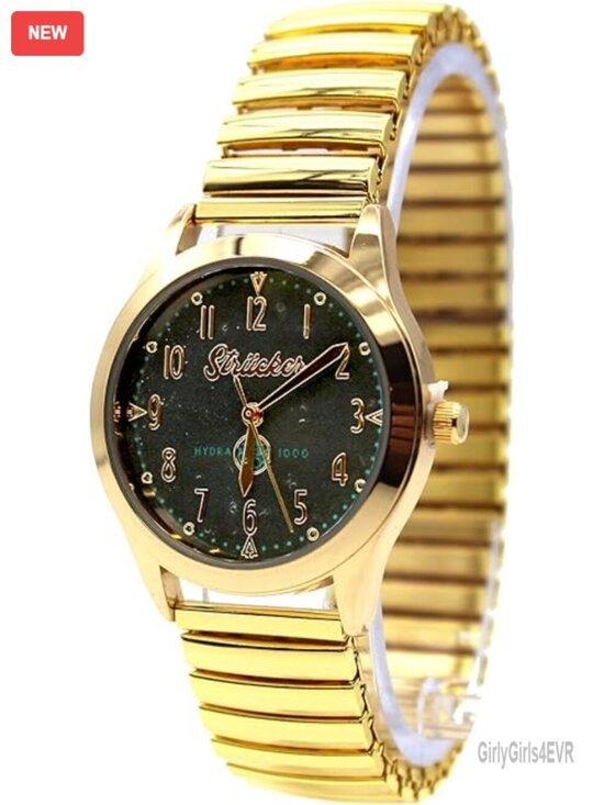 Analog Quartz Wrist Watch with Gold Accents, Easy Reader Dial main image 4